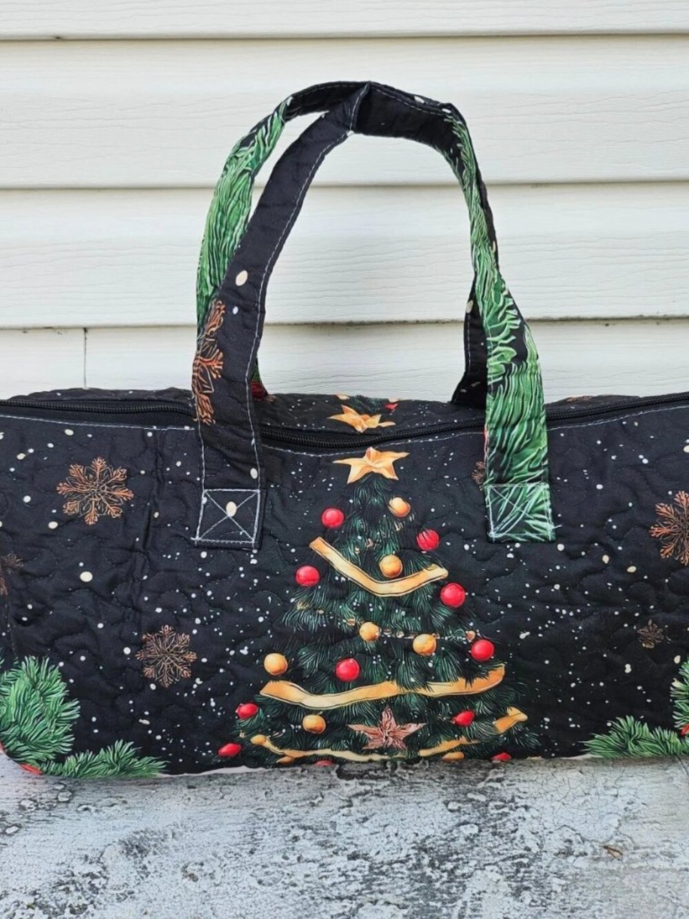Christmas Duffle Bag Fabric Printed Multi Color Travel Bag Gym Bag Unbranded - Picture 2 of 12